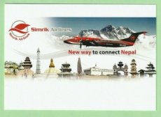 Simrik Airlines Beech 1900 - postcard