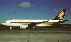 Singapore Airlines Airbus A310-300 9V-STO postcard