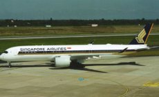 Singapore Airlines Airbus A350-941 9V-SMD postcard Singapore Airlines Airbus A350-941 9V-SMD postcard