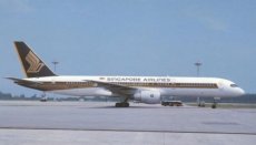 Singapore Airlines Boeing 757-200 9V-SGN postcard