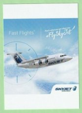 SkyJet Airlines BAe 146 - postcard SkyJet Airlines BAe 146 - postcard