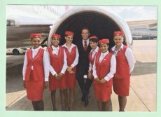 Skywise Airlines Boeing 737 - Crew Stewardess - po Skywise Airlines Boeing 737 - Crew Stewardess - postcard