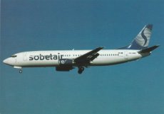 Sobelair Boeing 737-400 OO-RMV postcard Sobelair Boeing 737-400 OO-RMV postcard