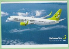 Solaseed Air Boeing 737 - postcard