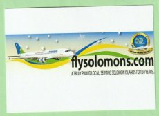 Solomon Airlines - Fly Solomons Airbus A320 postca Solomon Airlines - Fly Solomons Airbus A320 postcard