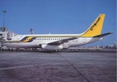 Sudan Airways Boeing 737-200 TS-IOF @ Dubai - post Sudan Airways Boeing 737-200 TS-IOF @ Dubai - postcard