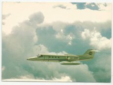 Swedair Learjet 35A postcard