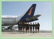 Syphax Airlines Airbus A320 - Crew Stewardess - po Syphax Airlines Airbus A320 - Crew Stewardess - postcard