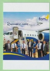 TAM Bolivia BAe 146 - Crew Stewardess - postcard