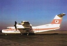 THY Turkish Airlines Dash DHC 7 TC-JCJ - Antalya 1983 - postcard
