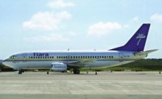 Tiara Air Boeing 737-300 P4-TIE postcard