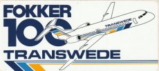 Transwede Fokker 100 sticker