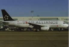 Turkish Airlines Airbus A320 TC-JPF Star Alliance - postcard