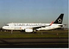 Turkish Airlines Airbus A320 TC-JPP Star Alliance - Amsterdam 2020 - postcard