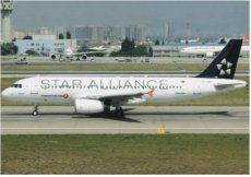 Turkish Airlines Airbus A320 TC-JPS Star Alliance - Istanbul 2018 - postcard