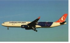 Turkish Airlines Airbus A330-300 TC-JNM "UEFA Champions League cs" @ Brussels 2022 - postcard