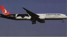 Turkish Airlines Boeing 777-300ER TC-JJN "Batman Superman cs" - postcard