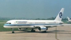 Turkmenistan Airlines Boeing 757-200 EZ-A011 @ Birmingham - postcard