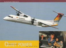 Tyrolean Airways Bombardier Dash DHC 8 Q400 information postcard