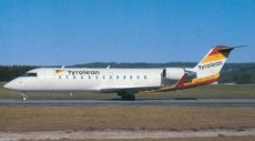 Tyrolean Airways CRJ 200 OE-LCK @ Zurich 1997 - postcard