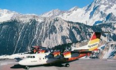 Tyrolean Airways Dash DHC-7 OE-LLS @ Courchevel - Tyrolean Airways Dash DHC-7 OE-LLS @ Courchevel - postcard