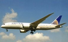 United Airlines Boeing 787-8 N26906 @ London Heathrow postcard