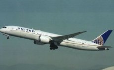 United Airlines Boeing 787-9 N29968 postcard