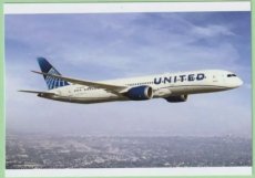 United Airlines Boeing 787-9 - postcard United Airlines Boeing 787-9 - postcard