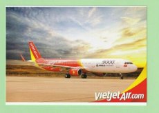 Vietjet Air Airbus A321 "9000 Airbus aircraft" - postcard