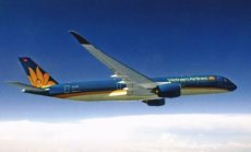 Vietnam Airlines Airbus A350-900 VN-A886 postcard Vietnam Airlines Airbus A350-900 VN-A886 postcard