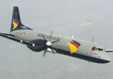 West Atlantic Cargo Airlines BAe ATP - postcard West Atlantic Cargo Airlines BAe ATP - postcard