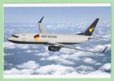 West Atlantic Cargo Airlines Boeing 737-800F - pos West Atlantic Cargo Airlines Boeing 737-800F - postcard