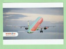 Windrose Airlines Airbus A321 - postcard Windrose Airlines Airbus A321 - postcard