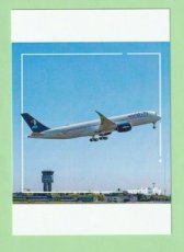 World2fly Airbus A350 - postcard World2fly Airbus A350 - postcard