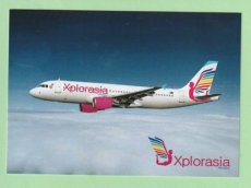 Xplorasia Airways Airbus A320 - postcard Xplorasia Airways Airbus A320 - postcard